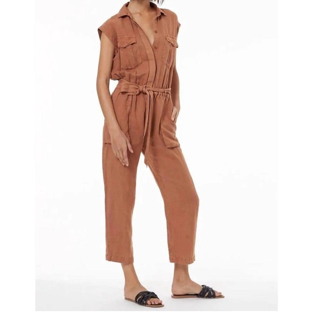 Young Fabulous & Broke Linen blend Jumpsuit NWT